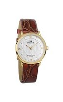 1610.1.106 white, pvd, brown leather