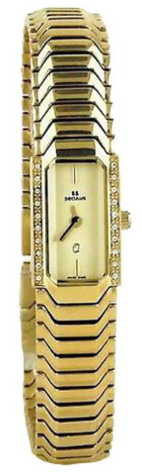 Часы Seculus 1634.2.732 pvd with stones case, yellow dial, pvd