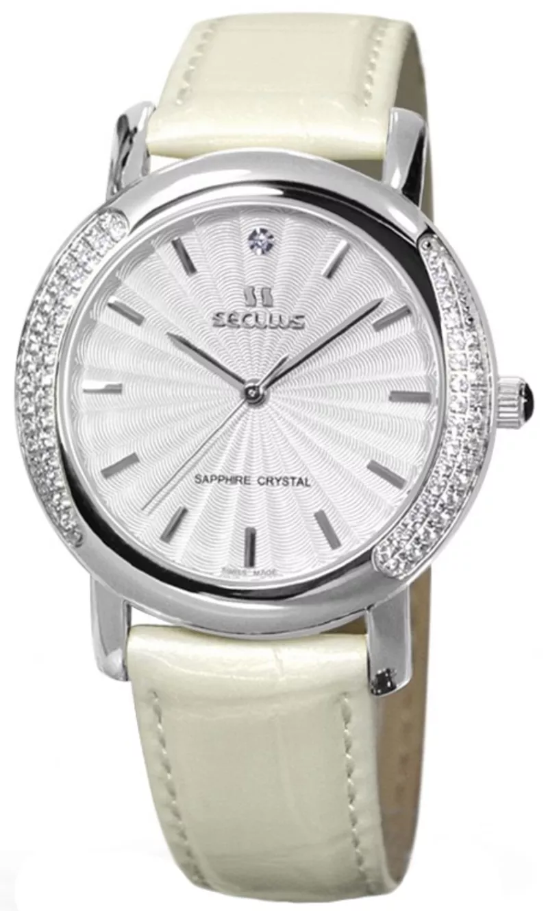 Часы Seculus 1673.2.1063 mop, ss-cz, pearl leather