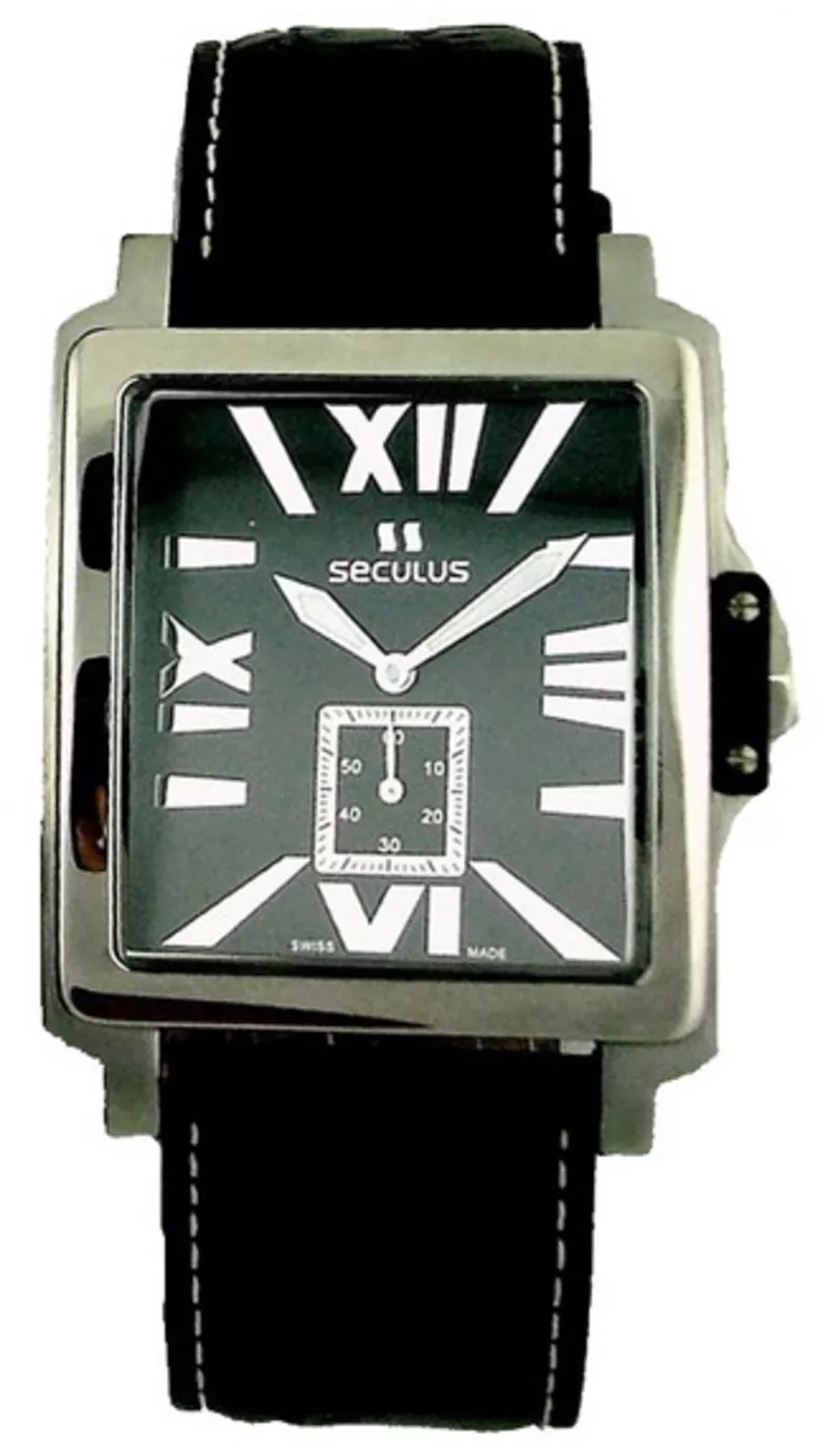 Часы Seculus 4492.1.1069 black-n, ss, black leather