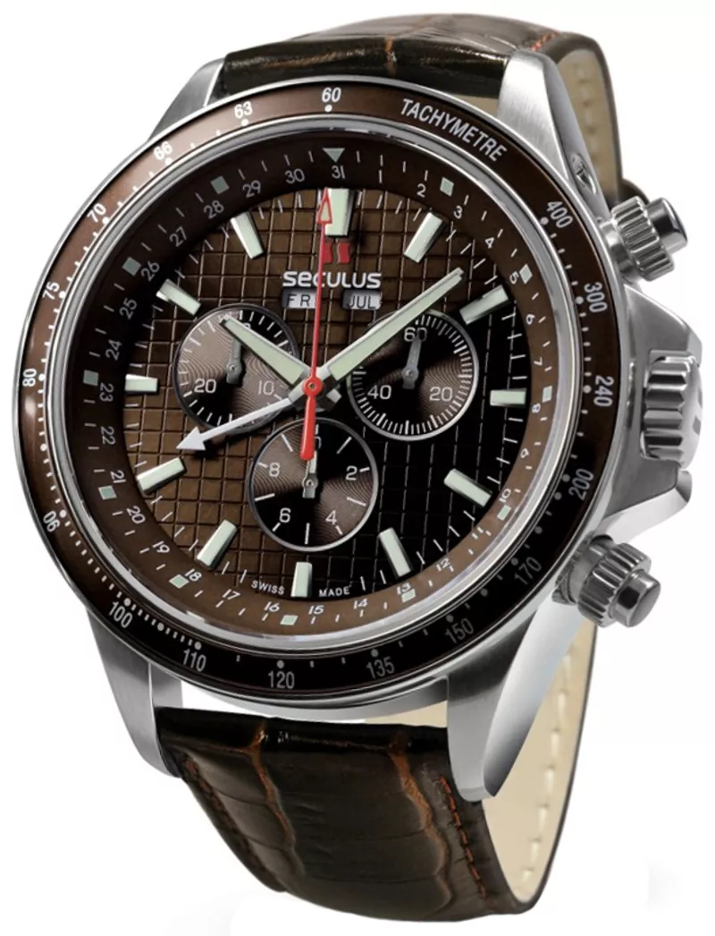 Часы Seculus 9531.2.504 brown, ss, brown leather