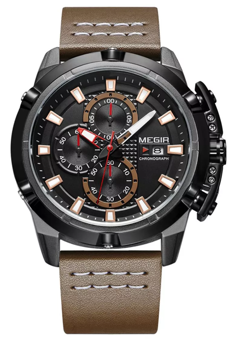 Часы Megir Black Brown MG2062