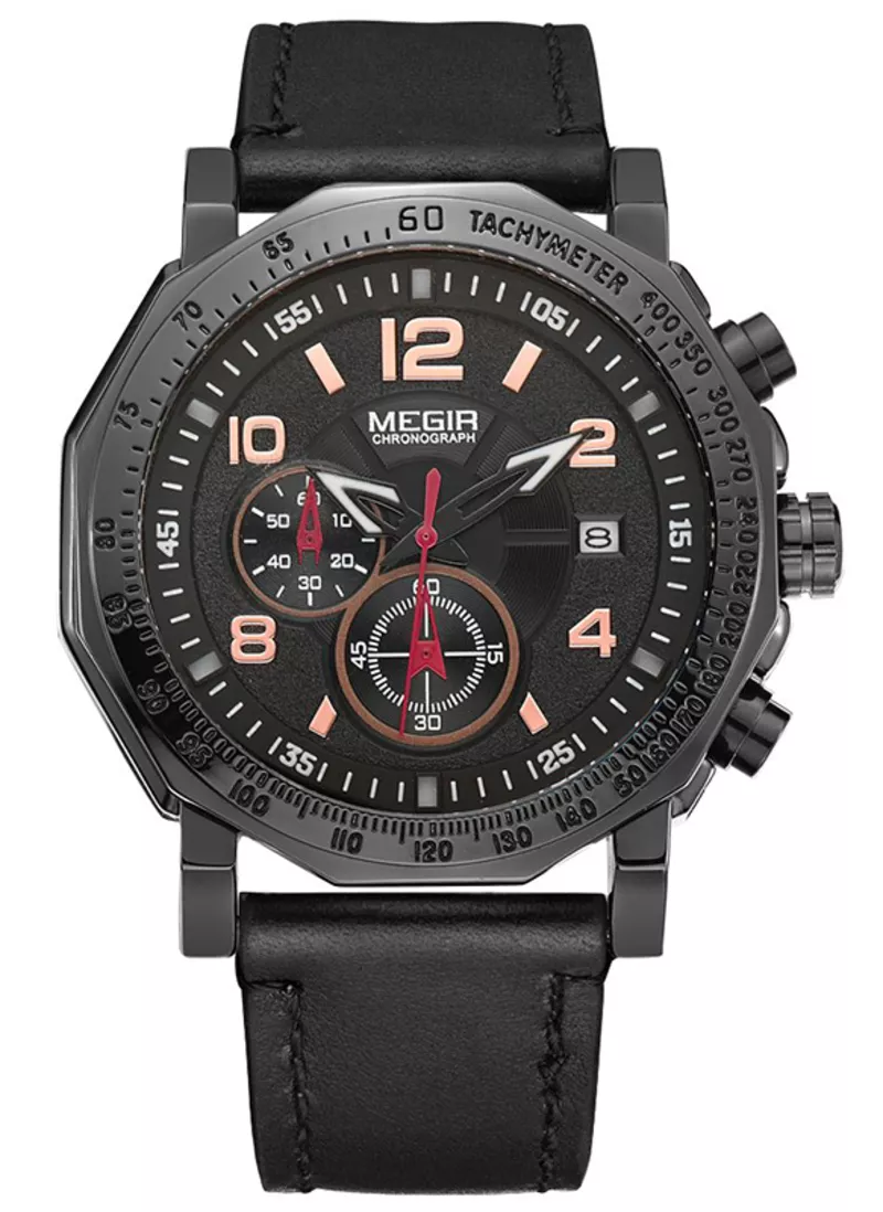 Часы Megir Black MG2048