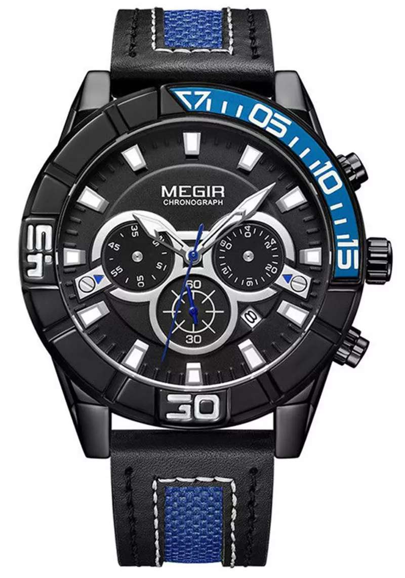 Часы Megir Blue Black MG2066