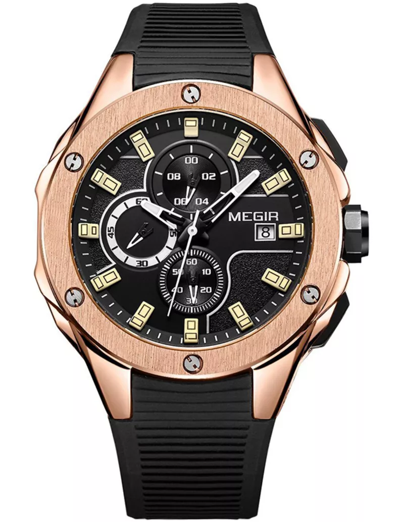 Часы Megir Gold Black MG2053