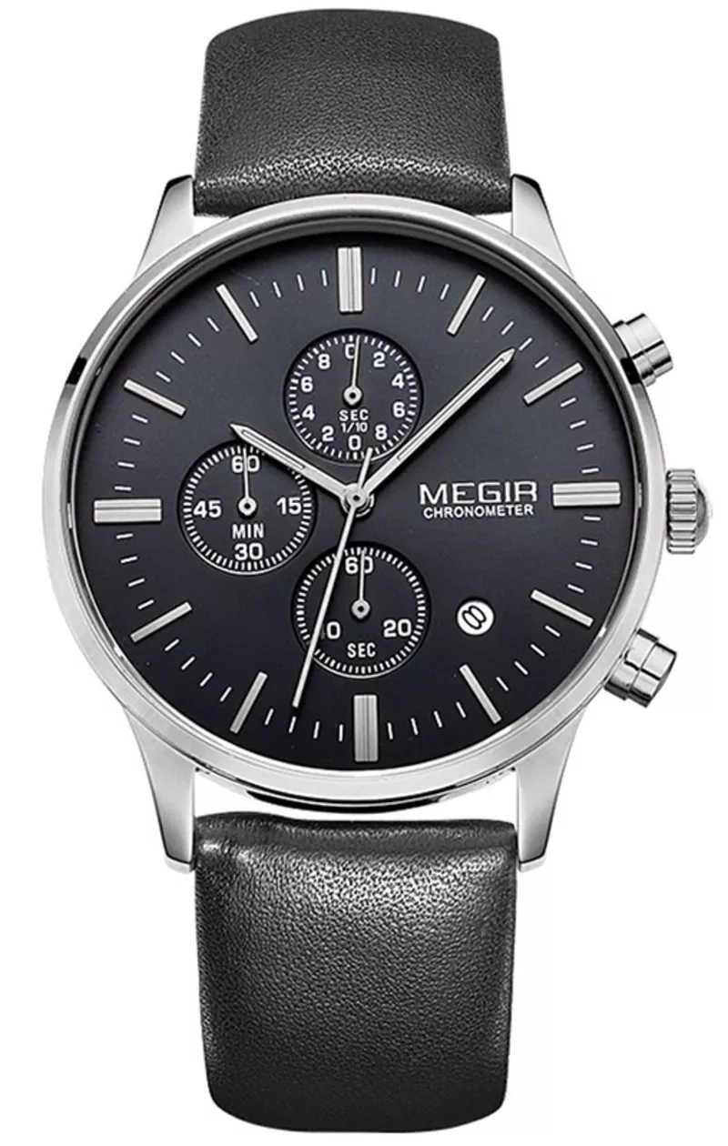 Часы Megir Silver Black MG2011