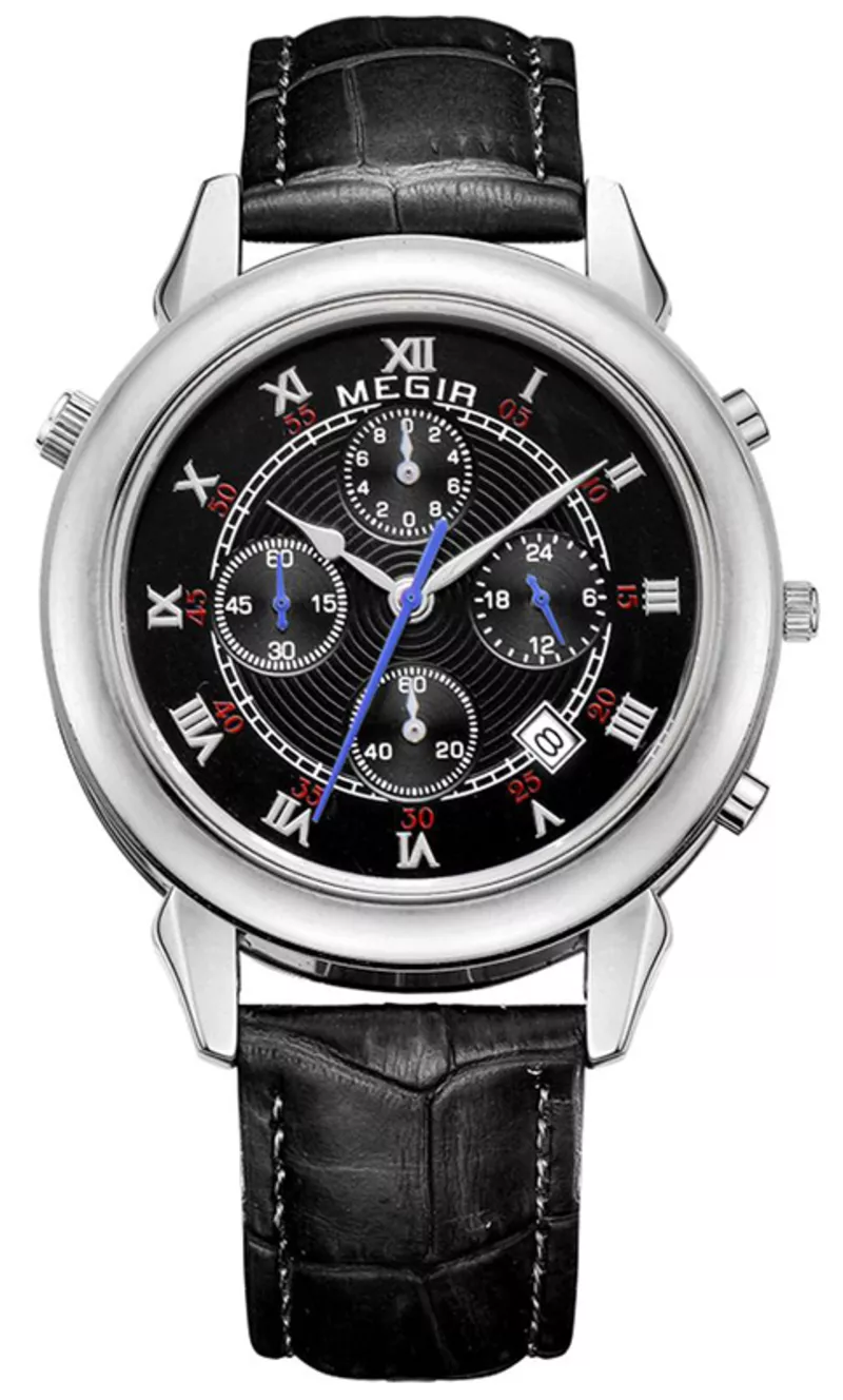 Часы Megir Silver Black MG2013