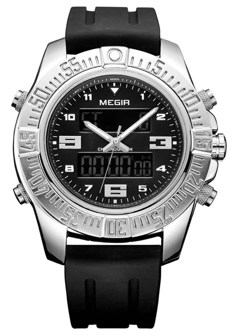 Часы Megir Silver Black MG2038