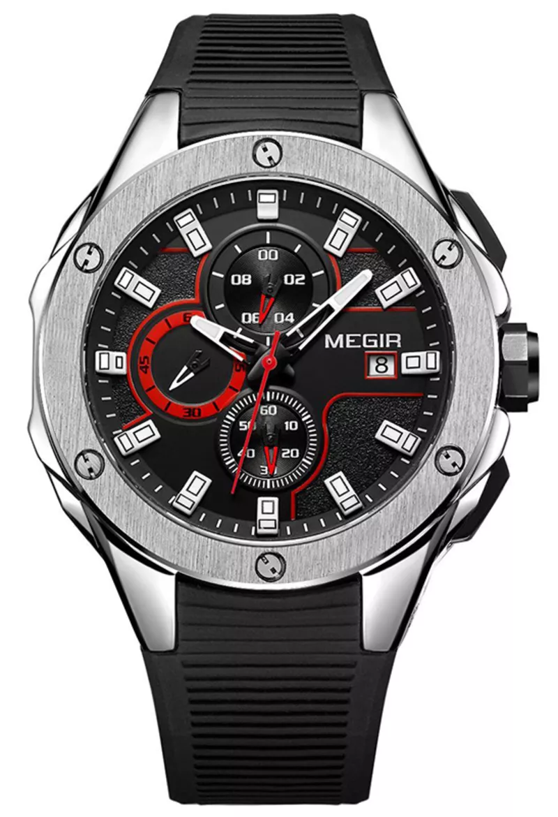 Часы Megir Silver Black MG2053