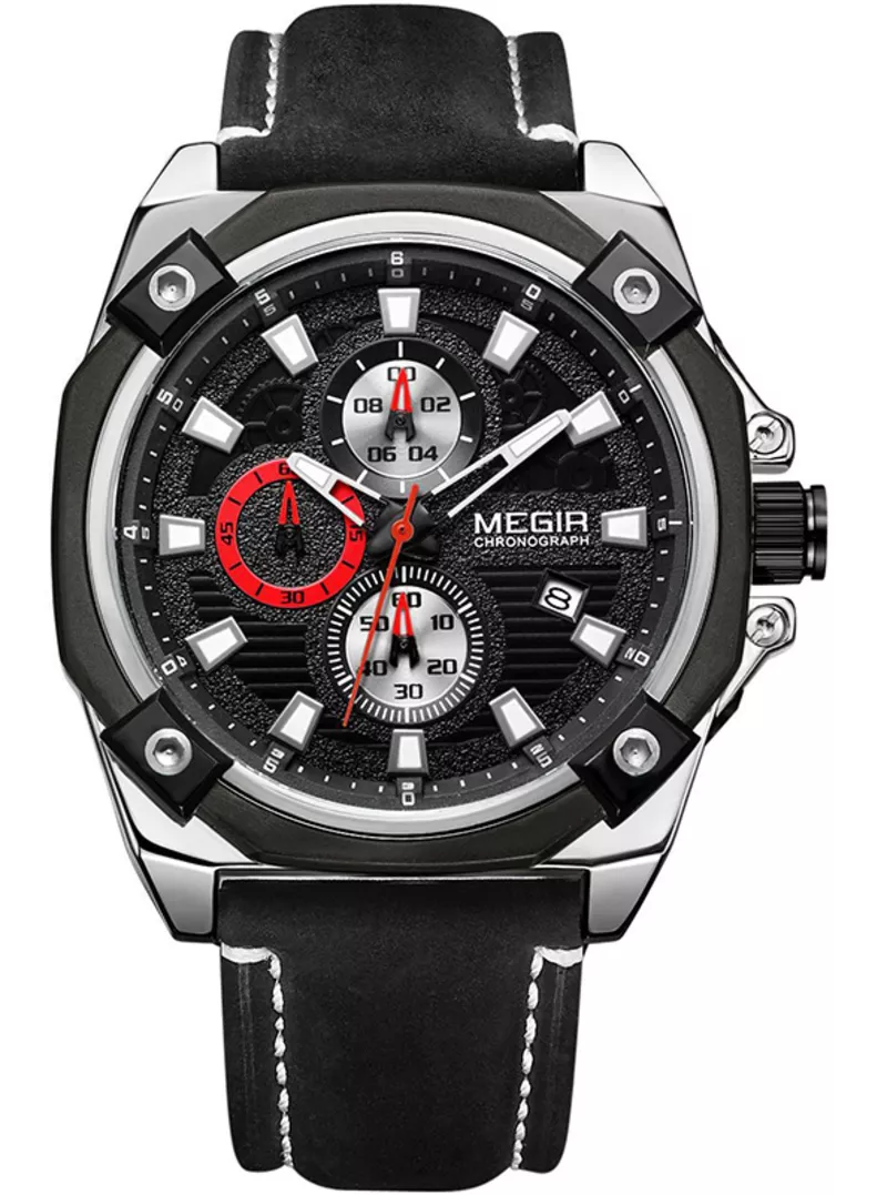 Часы Megir Silver Black MG2054