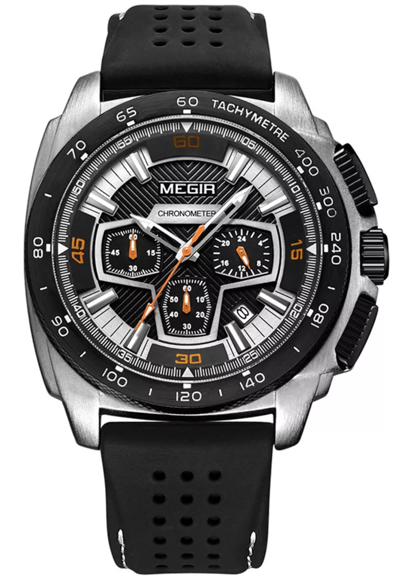 Часы Megir Silver Black MG2056