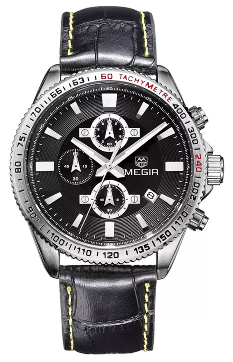 Часы Megir Silver Black MG3001