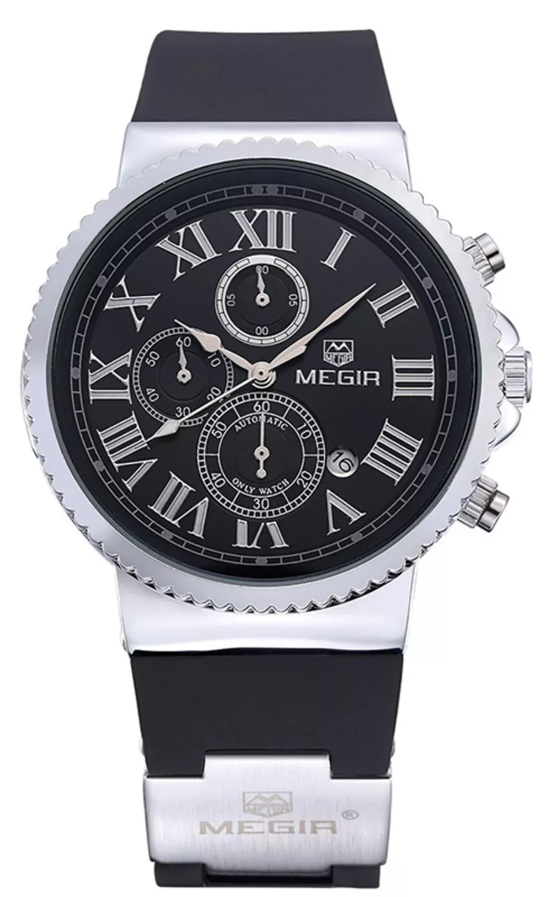 Часы Megir Silver Black MG3007