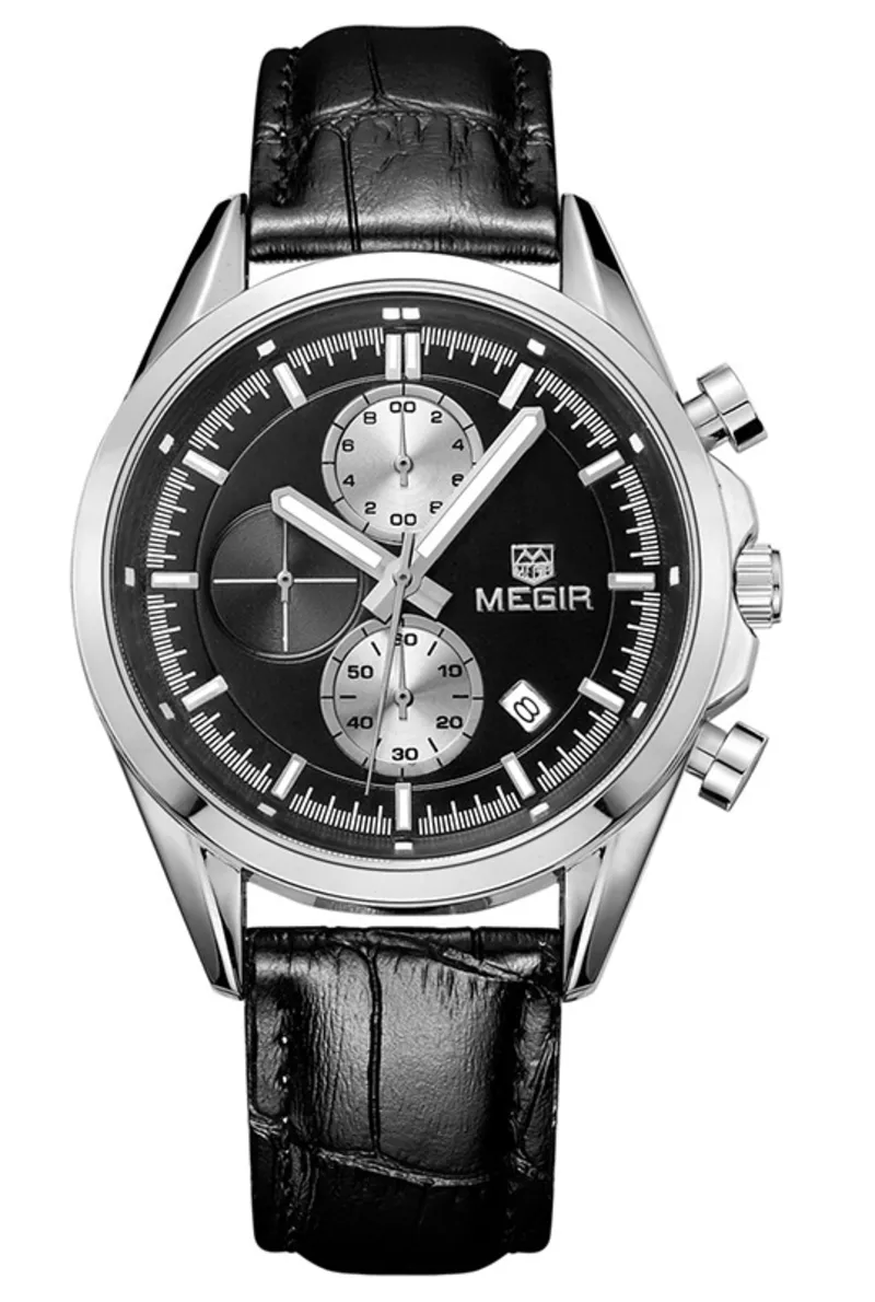 Часы Megir Silver Black MG5005