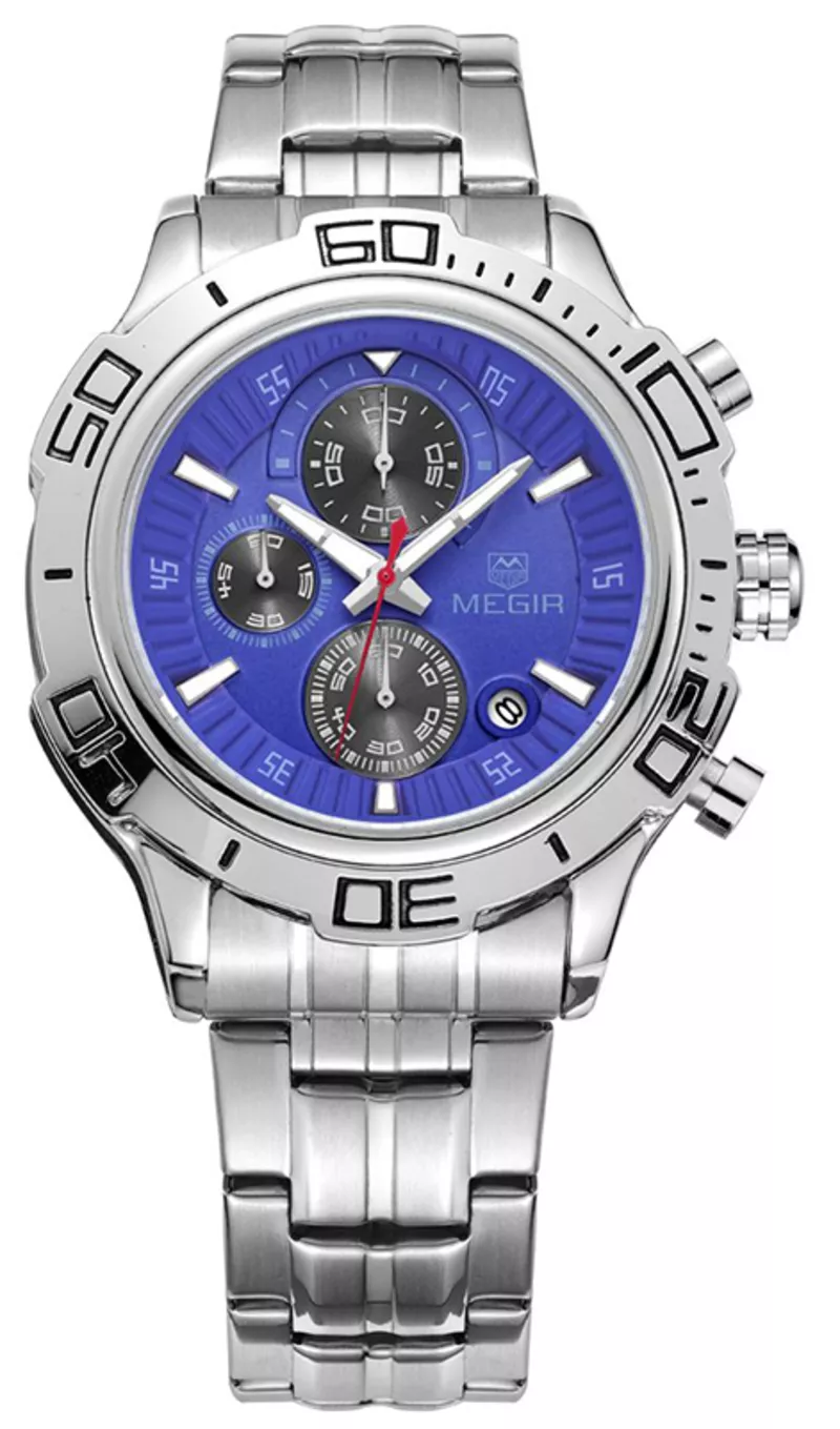 Часы Megir Silver Blue Silver MG2019 SS