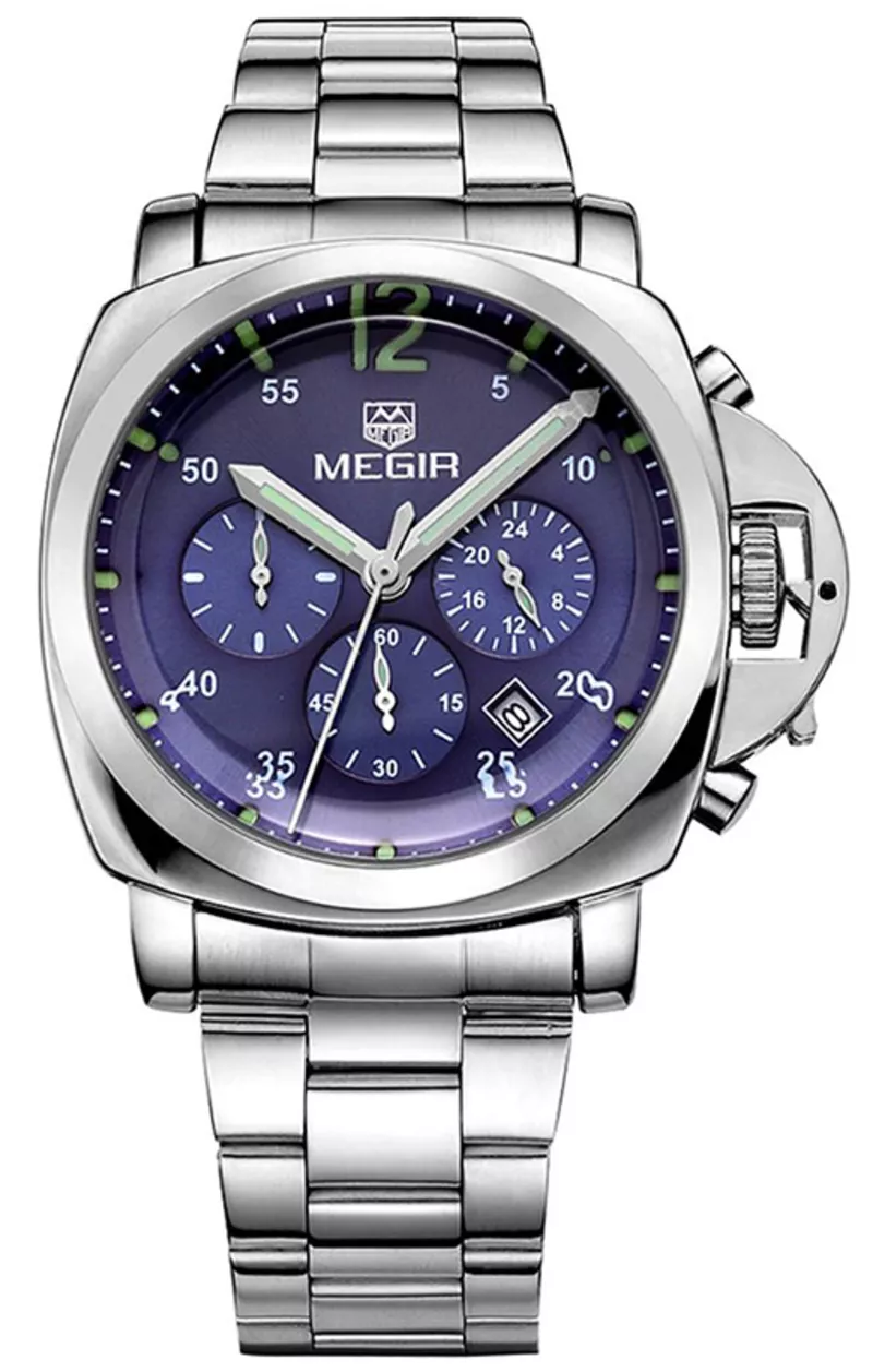 Часы Megir Silver Blue Silver MG3006 SS