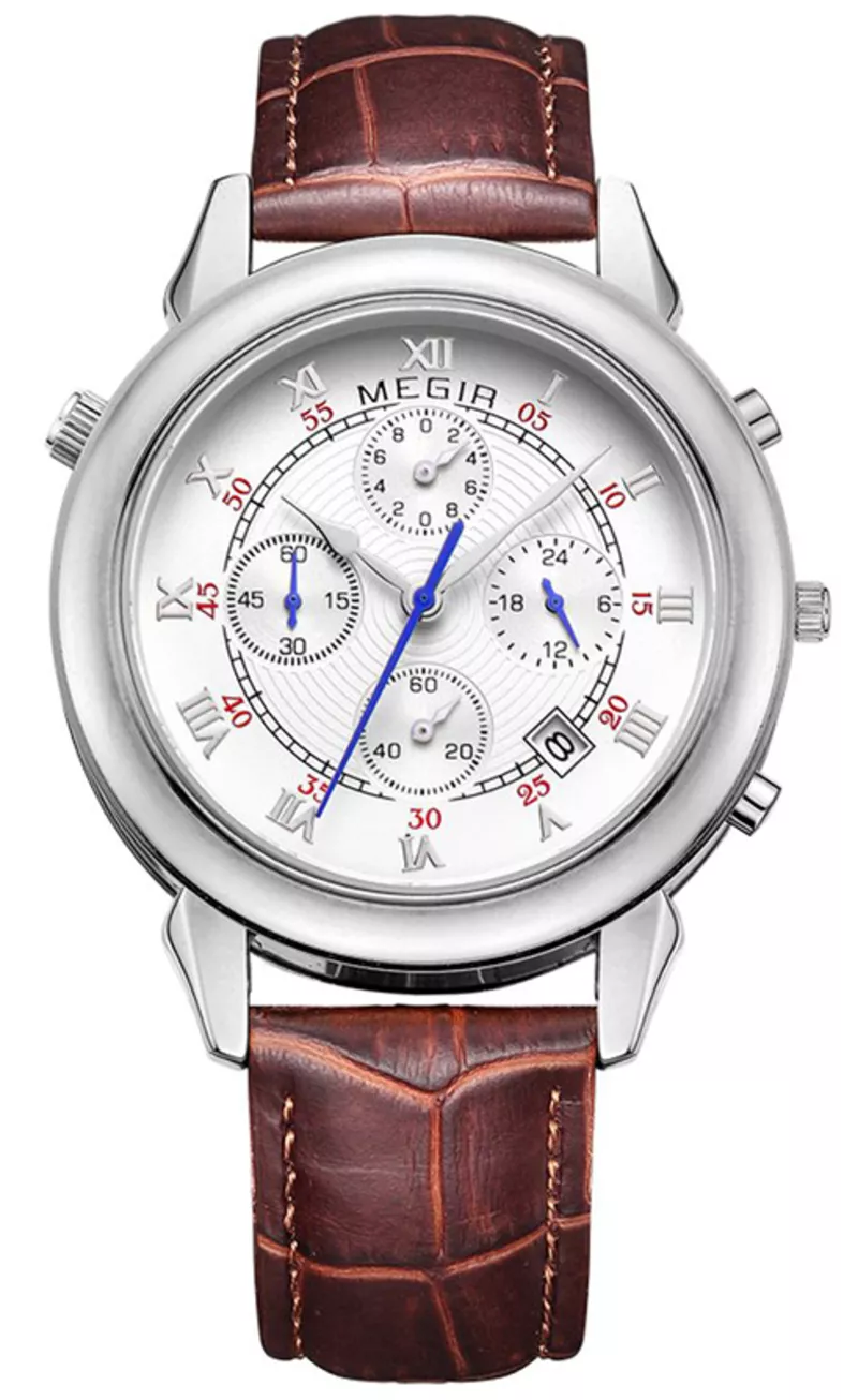 Часы Megir Silver Brown MG2013