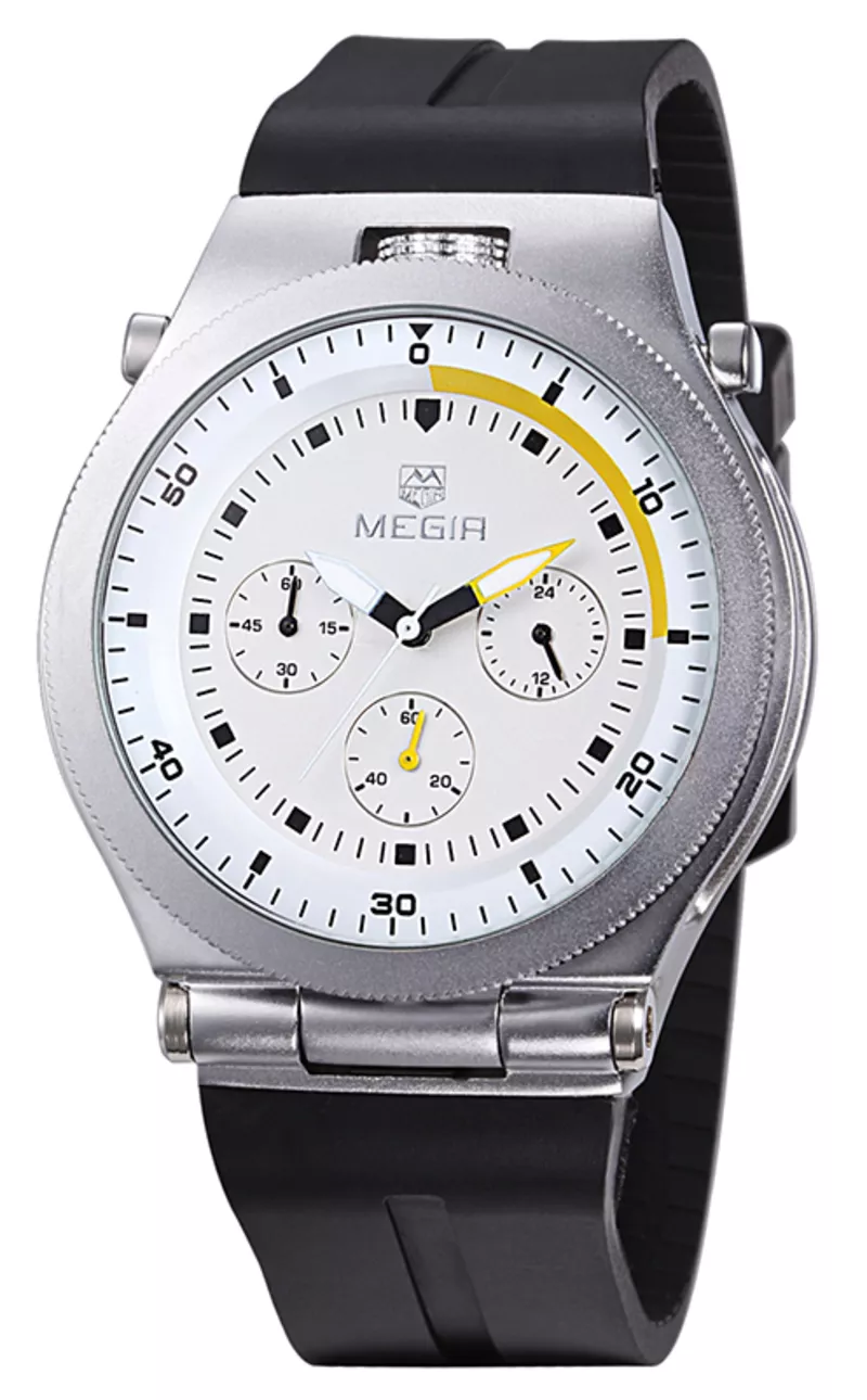 Часы Megir Silver White Black MG3003