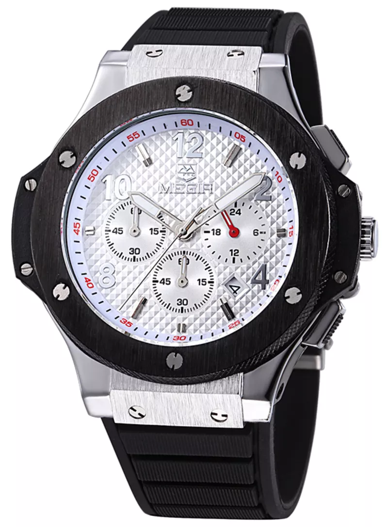 Часы Megir White Black MG3002G