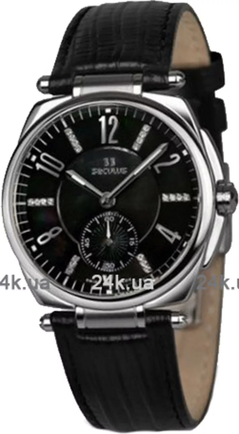 Часы Seculus 1700.8.1069 black-mop-cz, ss, black leather
