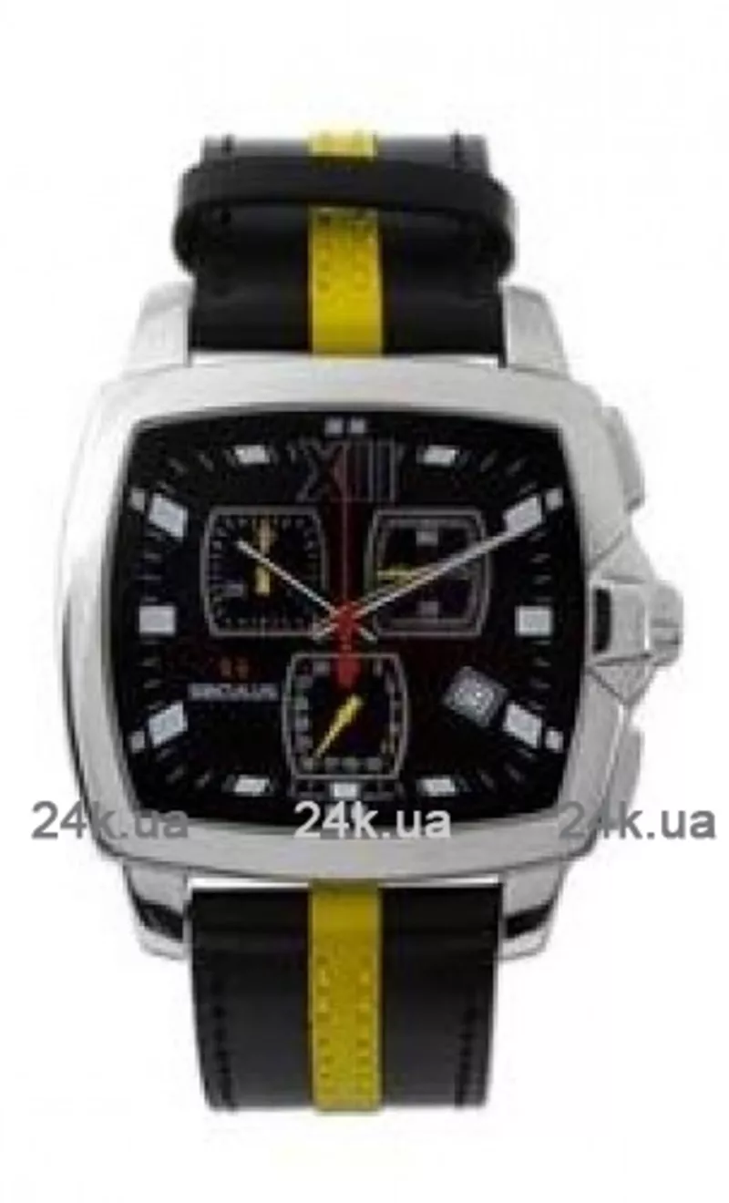 Часы Seculus 4480.1.816 black, ss, black yellow leather