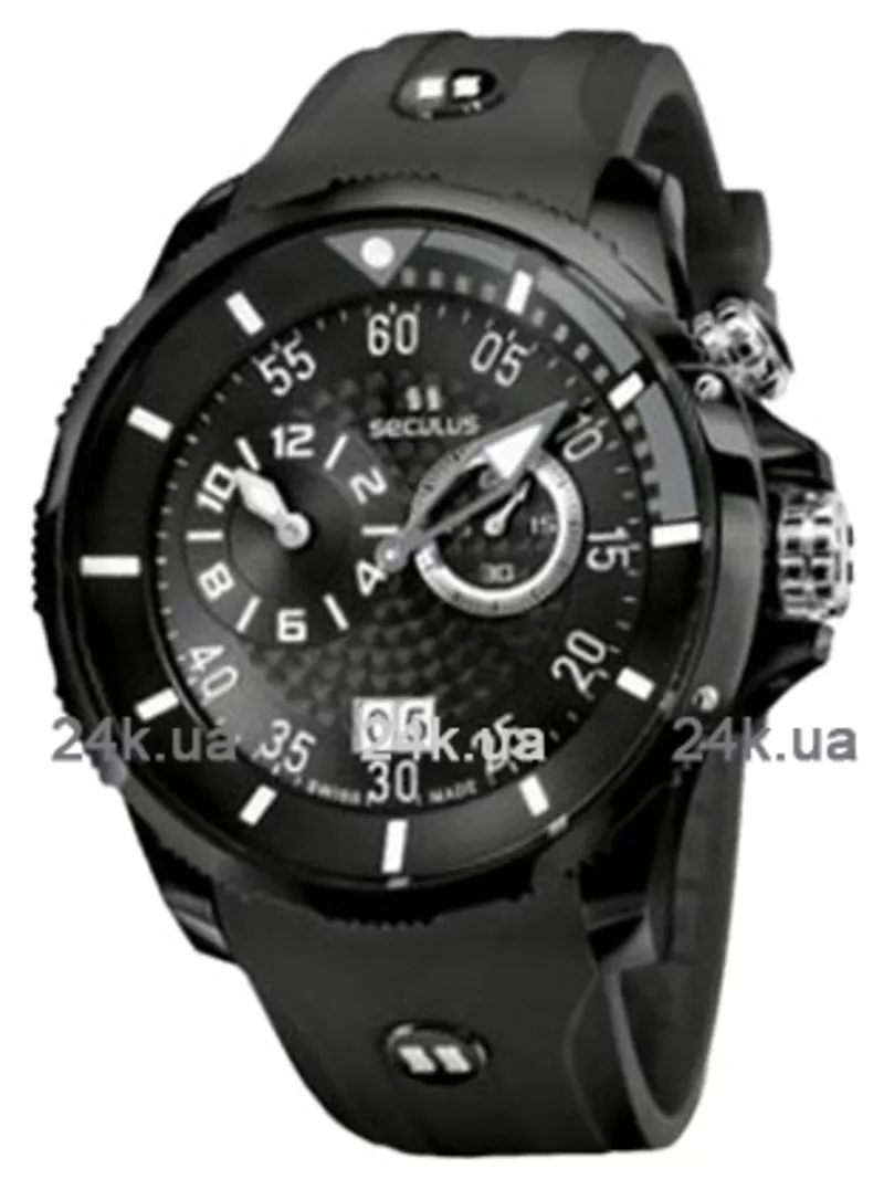 Часы Seculus 4505.3.422 black-grey, ipb, black silicon