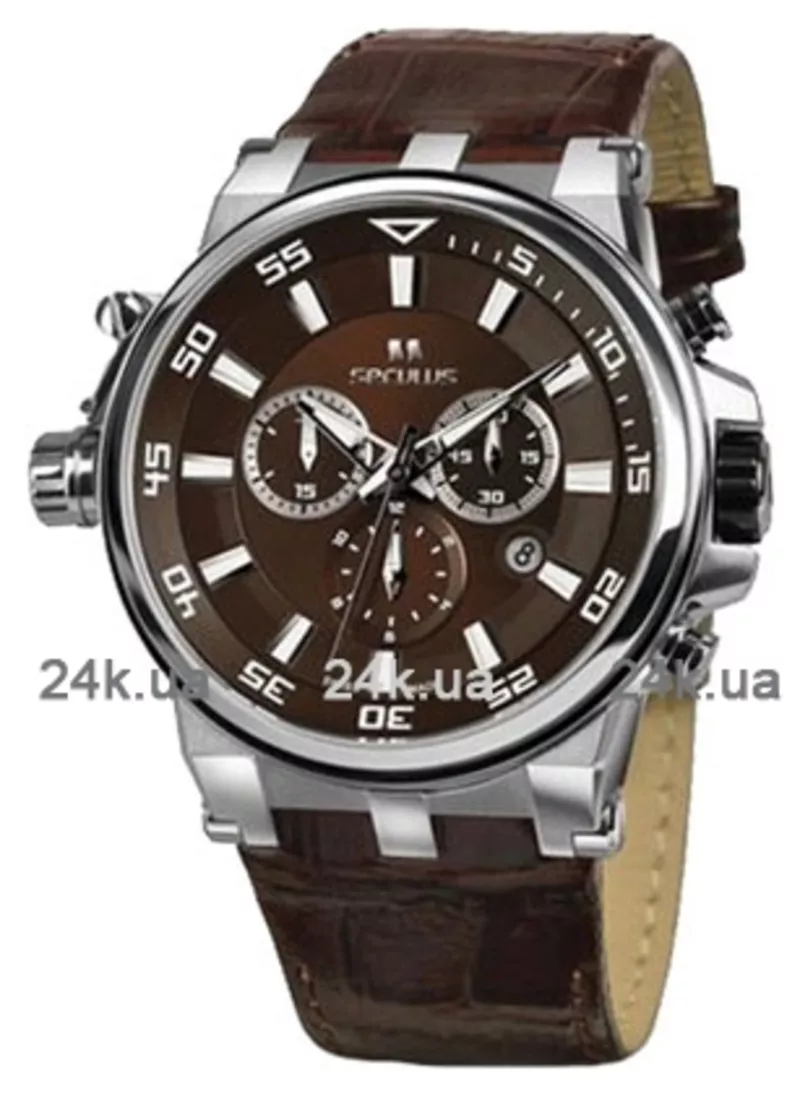 Часы Seculus 4510.5.503D brown, ss, brown leather