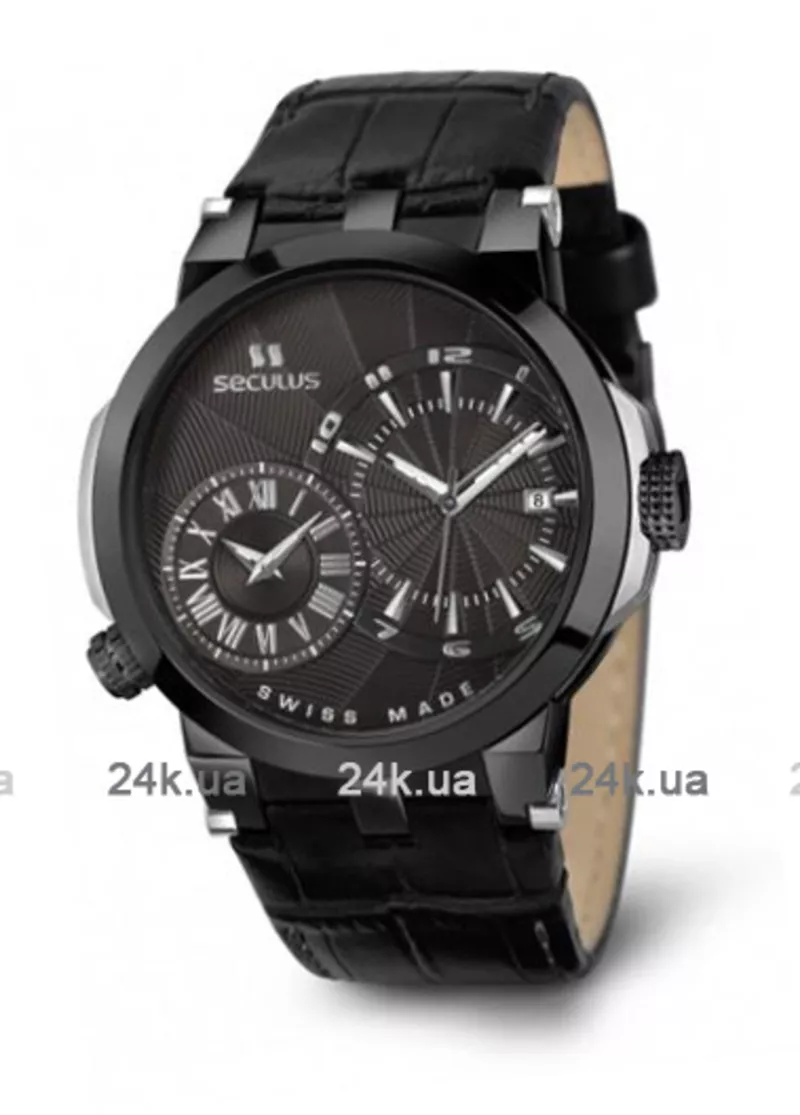 Часы Seculus 4511.5.775/751 black, ipb, black leather